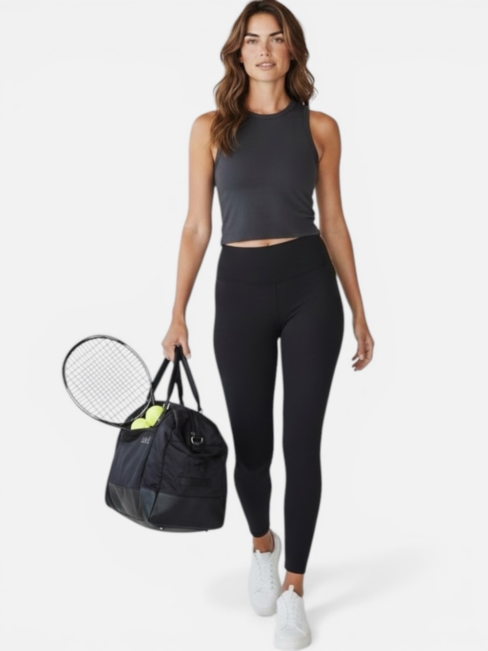 LOLE women’s black Deena duffel bag for court sports racquet carrying bag nylon